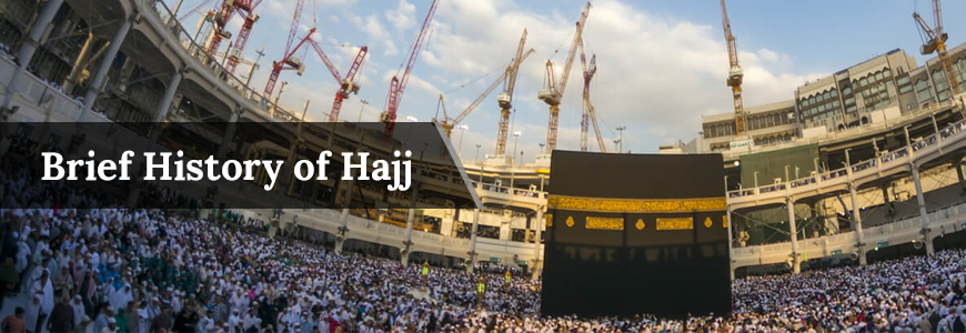 Banner History Of Hajj in islam.